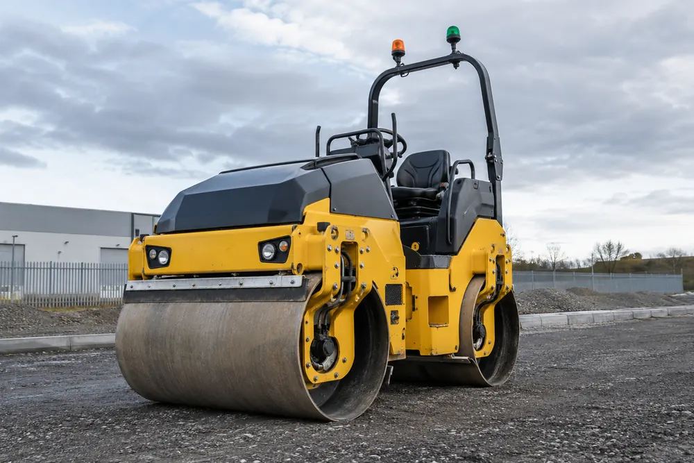 Compaction Roller Hire equipment at a UK commercial site