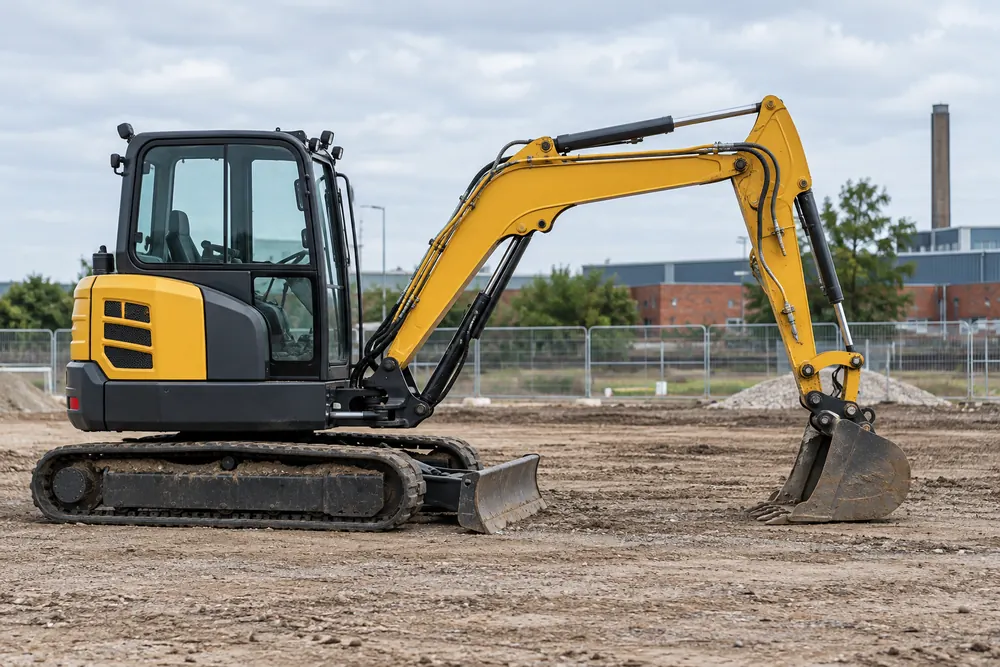 Digger Hire equipment at a UK commercial site