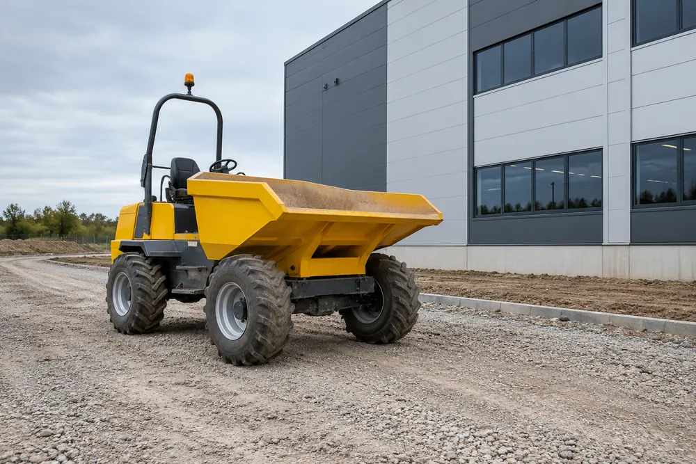 Dumper Hire equipment at a UK commercial site